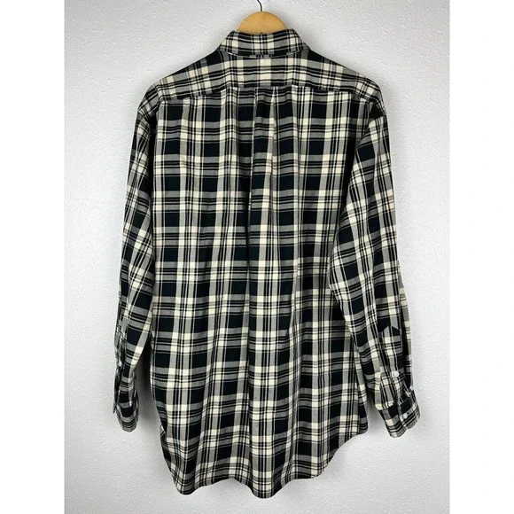 Ralph Lauren Blake Large Black & Beige Plaid Long Sleeve Button Up Shirt - Picture 5 of 6
